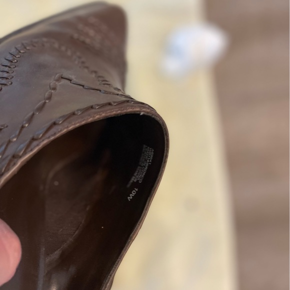 Women’s size 10 wide white mountain western shoe brown pro main image 4